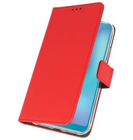Wallet Cases Hülle für Samsung Galaxy A6s Rot
