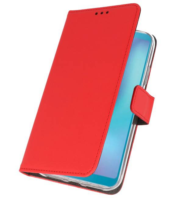 Wallet Cases Hoesje voor Samsung Galaxy A6s Rood