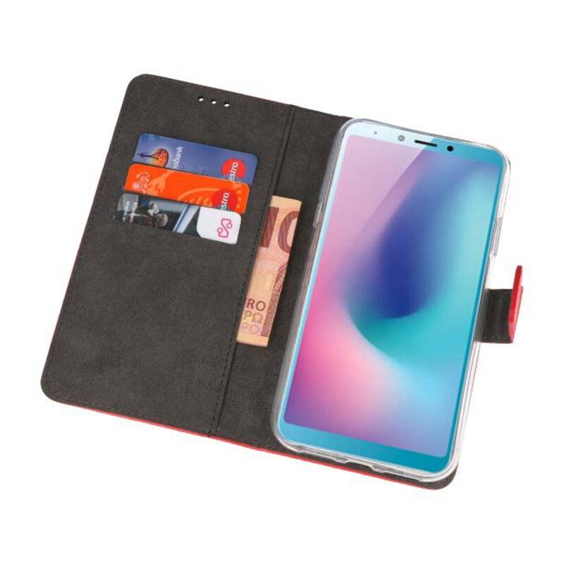 Veske Tasker Etui til Samsung Galaxy A6s Rød