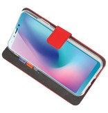 Funda Cartera Funda para Samsung Galaxy A6s Rojo