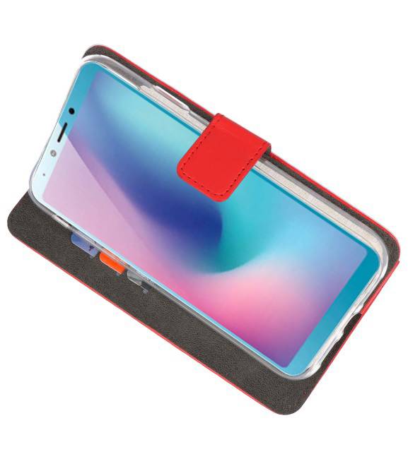 Wallet Cases Hülle für Samsung Galaxy A6s Rot