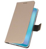 Wallet Cases Hoesje voor Samsung Galaxy A6s Goud