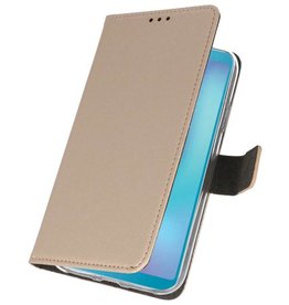 Etuis portefeuille Etui pour Samsung Galaxy A6s Gold