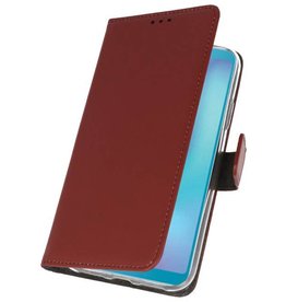 Wallet Cases Hülle für Samsung Galaxy A6s Braun