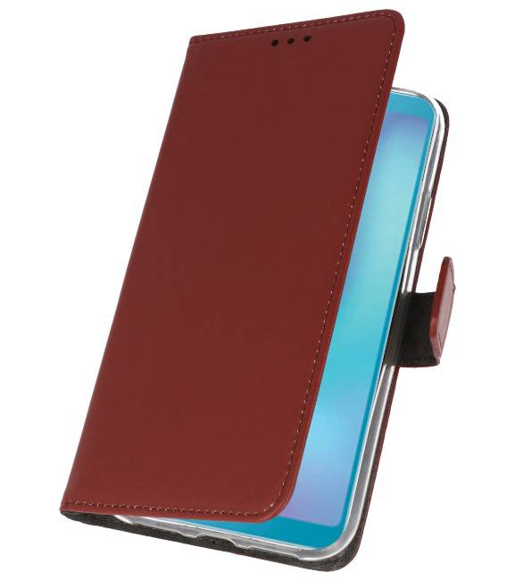 Wallet Cases Hoesje voor Samsung Galaxy A6s Bruin