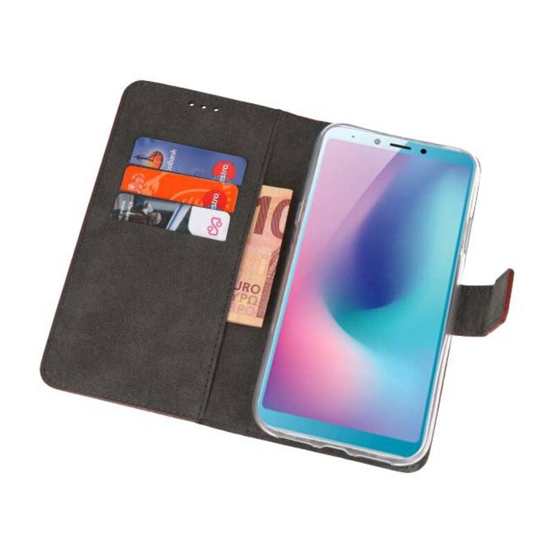Funda Cartera Funda para Samsung Galaxy A6s Marrón