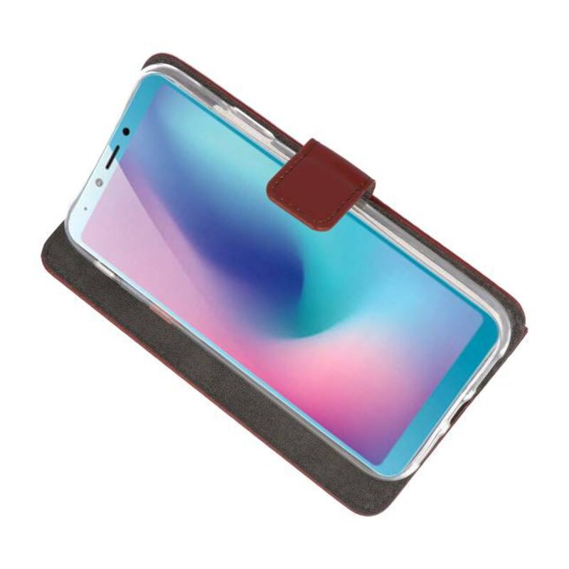 Funda Cartera Funda para Samsung Galaxy A6s Marrón