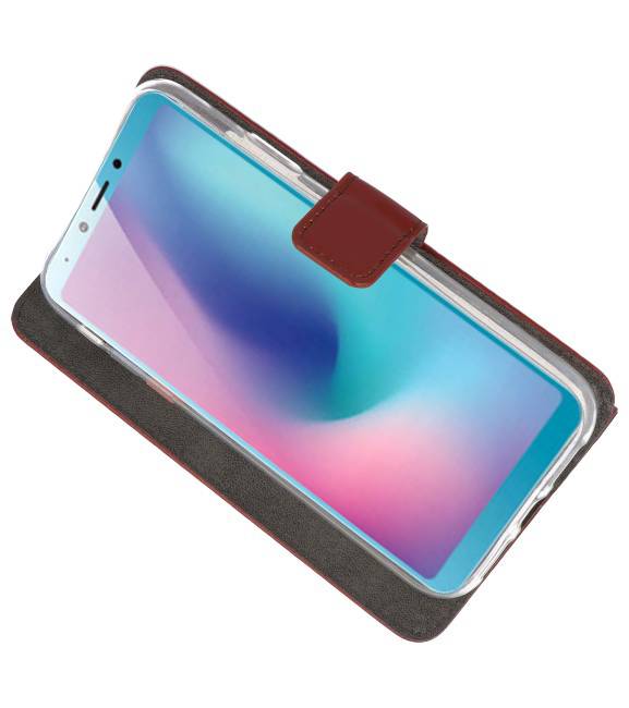 Etuis portefeuille Etui pour Samsung Galaxy A6s Marron