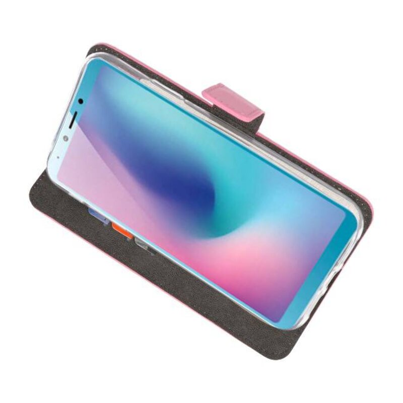 Wallet Cases Hülle für Samsung Galaxy A6s Pink