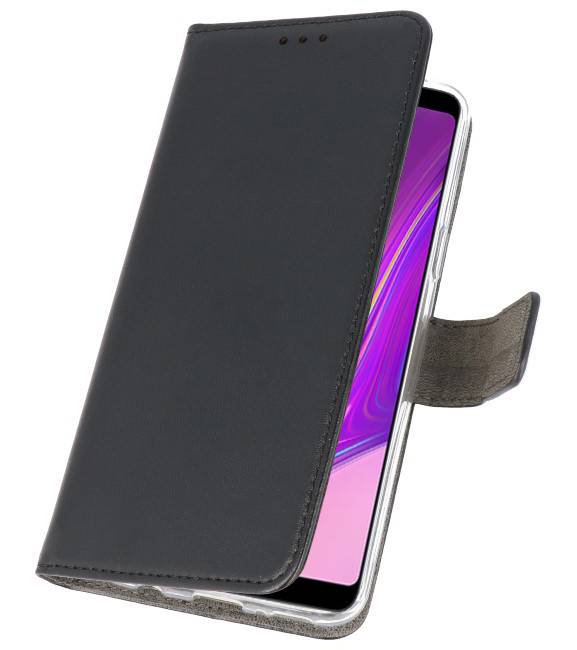 Wallet Cases Hoesje voor Samsung Galaxy A9 2018 Zwart