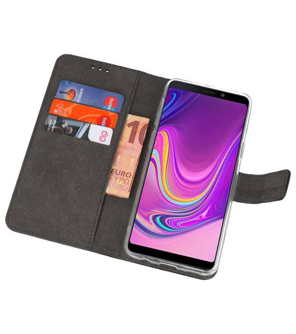 Wallet Cases Hülle für Samsung Galaxy A9 2018 Schwarz