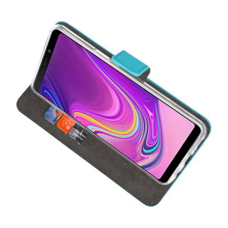 Wallet Cases Hoesje voor Samsung Galaxy A9 2018 Blauw