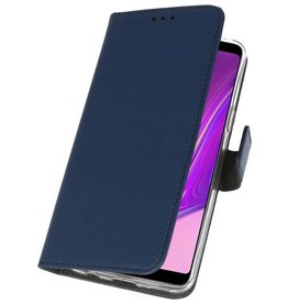 Casos Funda Cartera para Samsung Galaxy A9 2018 Navy