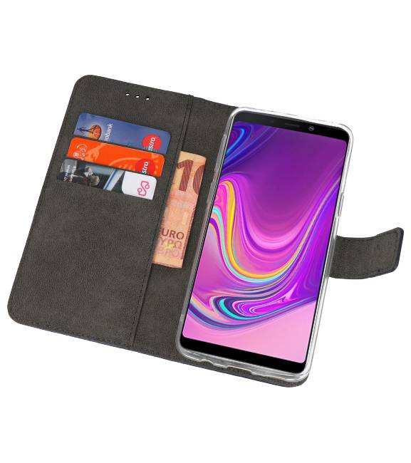 Casos Funda Cartera para Samsung Galaxy A9 2018 Navy