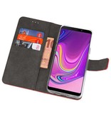 Funda Cartera Funda para Samsung Galaxy A9 2018 Rojo