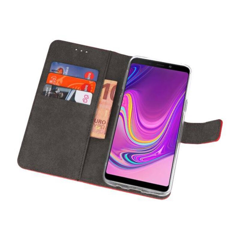 Wallet Cases Hülle für Samsung Galaxy A9 2018 Rot