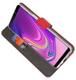 Wallet Cases Hülle für Samsung Galaxy A9 2018 Rot