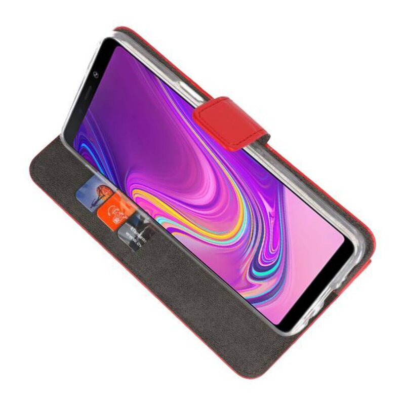 Etuis portefeuille Etui pour Samsung Galaxy A9 2018 Rouge