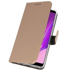 Custodia a Portafoglio per Samsung Galaxy A9 2018 Gold