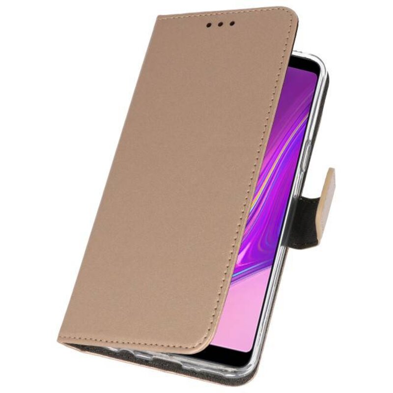 Wallet Cases Hülle für Samsung Galaxy A9 2018 Gold