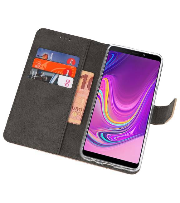 Funda Cartera Funda para Samsung Galaxy A9 2018 Oro