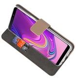 Wallet Cases Hoesje voor Samsung Galaxy A9 2018 Goud