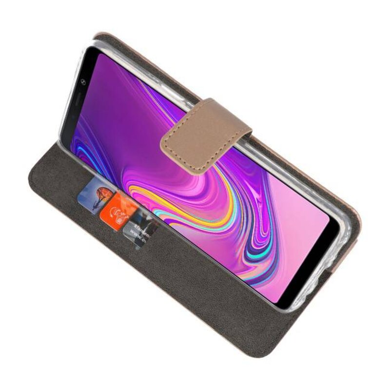 Custodia a Portafoglio per Samsung Galaxy A9 2018 Gold