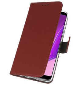 Wallet Cases Hoesje voor Samsung Galaxy A9 2018 Bruin