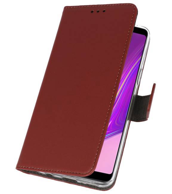 Wallet Cases Hoesje voor Samsung Galaxy A9 2018 Bruin