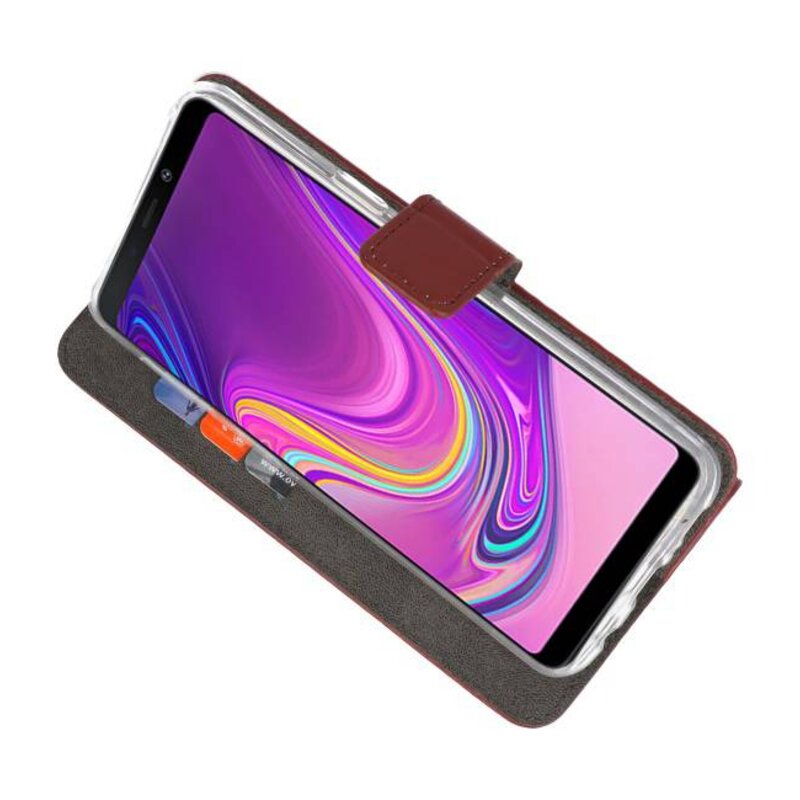 Funda Wallet Case para Samsung Galaxy A9 2018 Marrón