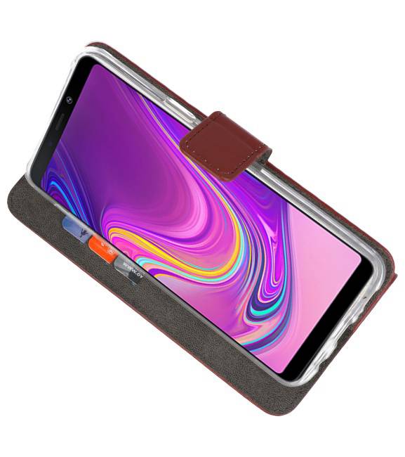 Wallet Cases Hülle für Samsung Galaxy A9 2018 Braun