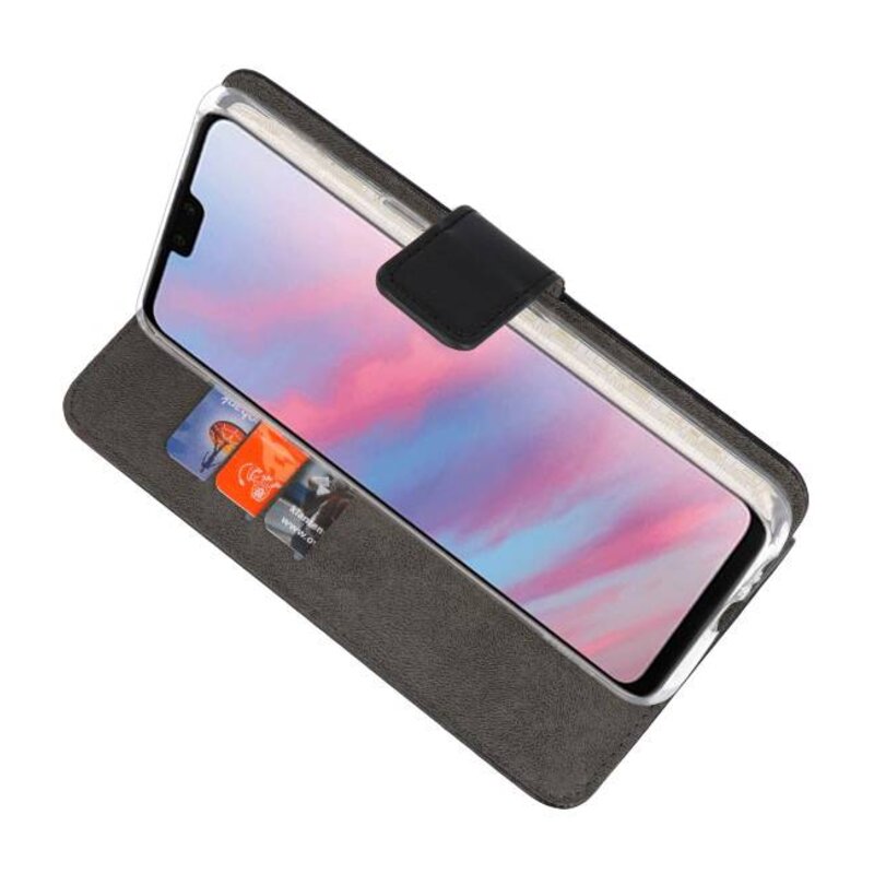 Wallet Cases Hoesje voor Huawei Y9 2019 Zwart
