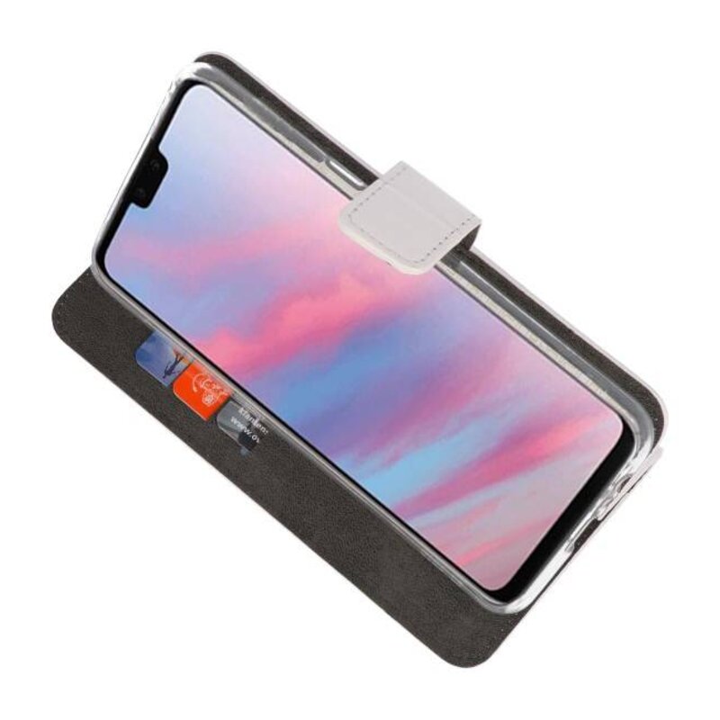 Etuis portefeuille Etui pour Huawei Y9 2019 Blanc