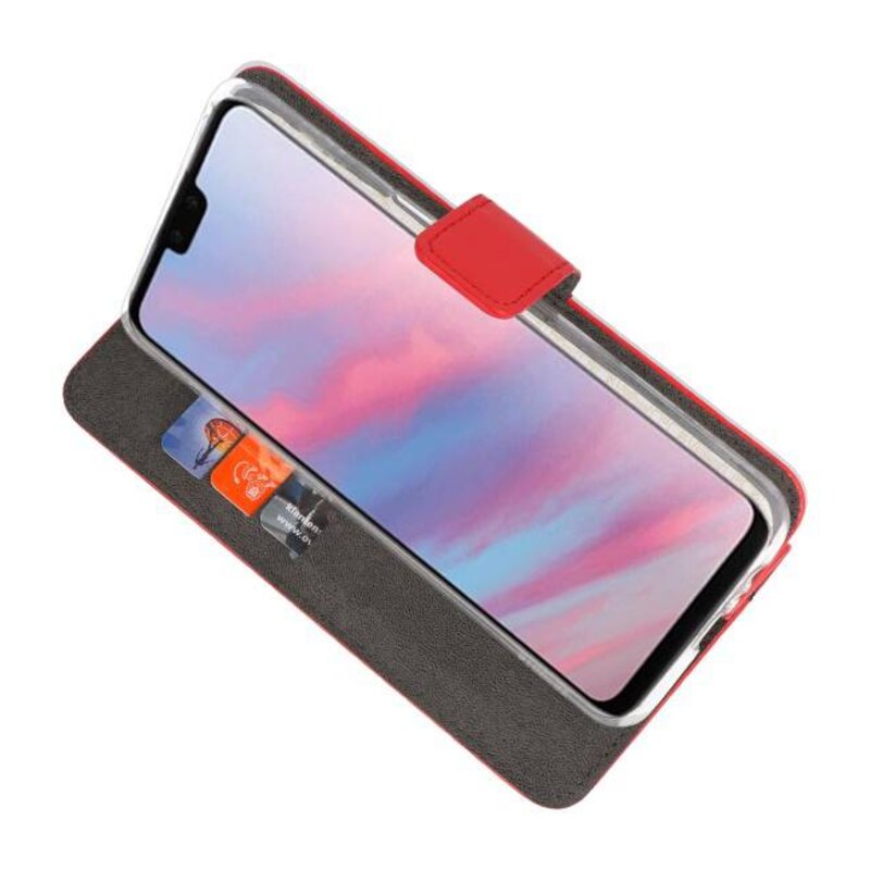 Wallet Cases Case for Huawei Y9 2019 Red