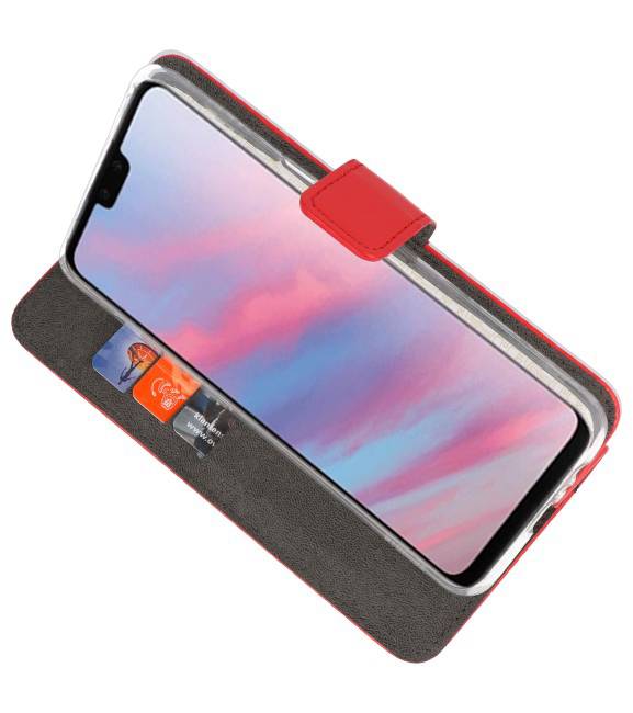 Wallet Cases Hülle für Huawei Y9 2019 Rot