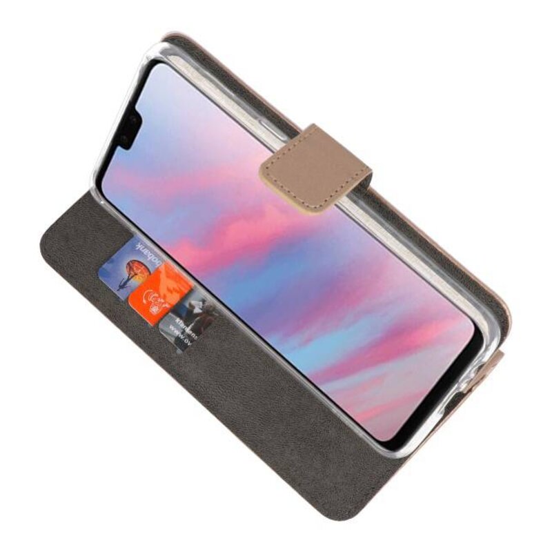 Etuis portefeuille Etui pour Huawei Y9 2019 Gold