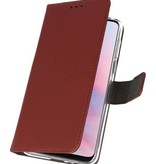 Wallet Cases Hoesje voor Huawei Y9 2019 Bruin