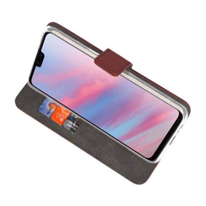 Wallet Cases Case for Huawei Y9 2019 Brown