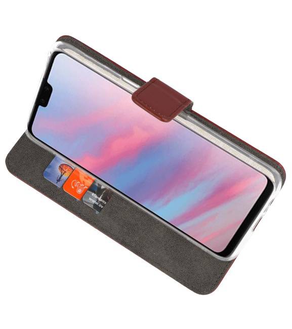 Wallet Cases Case for Huawei Y9 2019 Brown