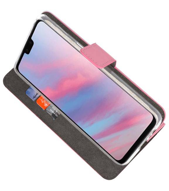 Wallet Cases Hülle für Huawei Y9 2019 Pink