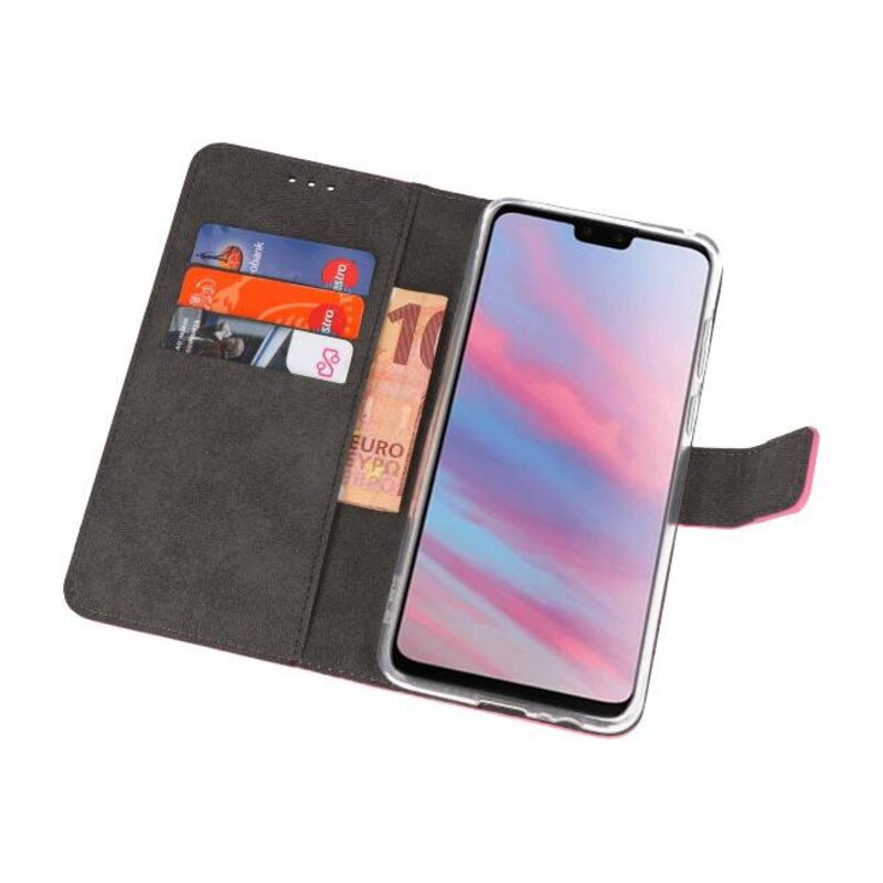 Wallet Cases Case for Huawei Y9 2019 Pink