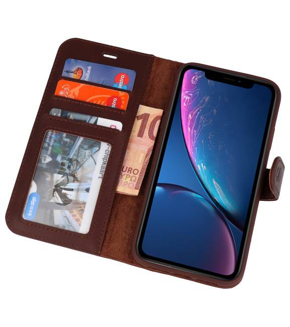 Rico Vitello Mocca Echtleder Tasche für iPhone XR