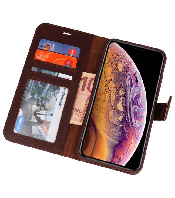 Rico Vitello Mocca Echtleder Tasche für iPhone XS max