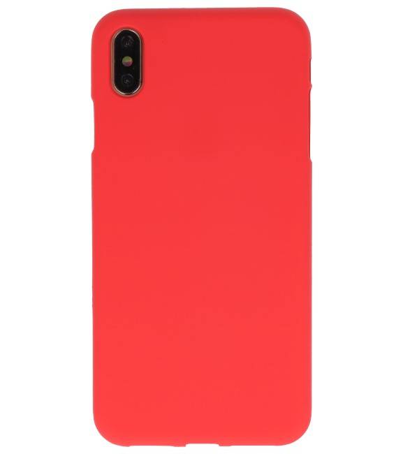 Farve TPU Taske til iPhone XS Max Rød