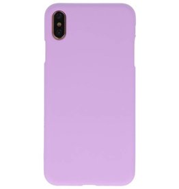 Farve TPU Taske til iPhone XS Max Lilla