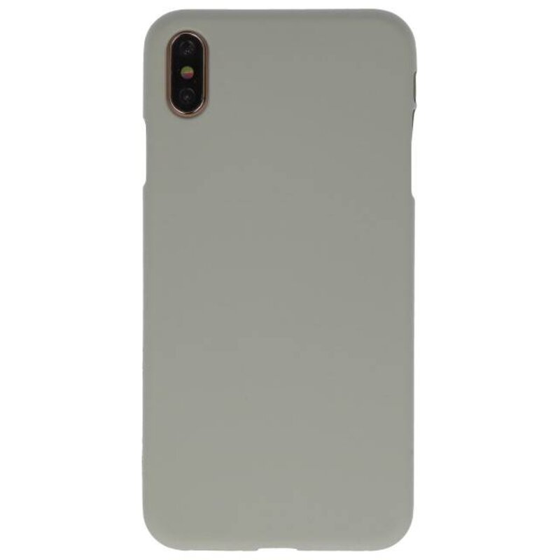 Farve TPU Taske til iPhone XS Max Grå