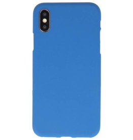 Color TPU Hoesje voor iPhone XS / X Navy