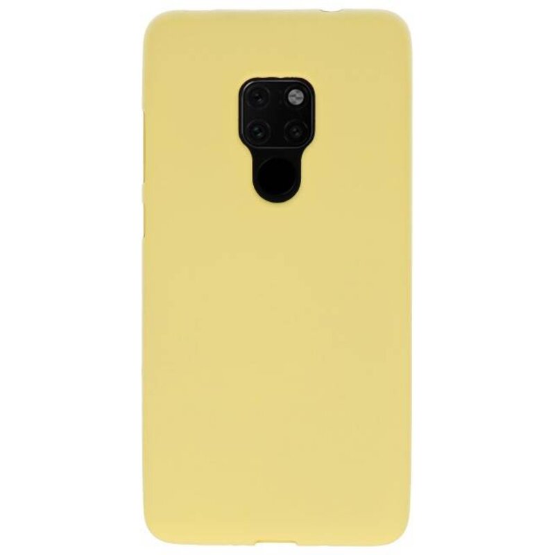 Coque TPU Couleur pour Huawei Mate 20 Jaune