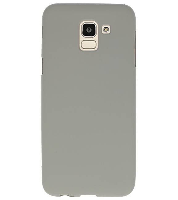 Farve TPU Taske til Samsung Galaxy J6 Grå