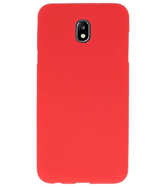 Coque TPU couleur pour Samsung Galaxy J7 2018 Rouge